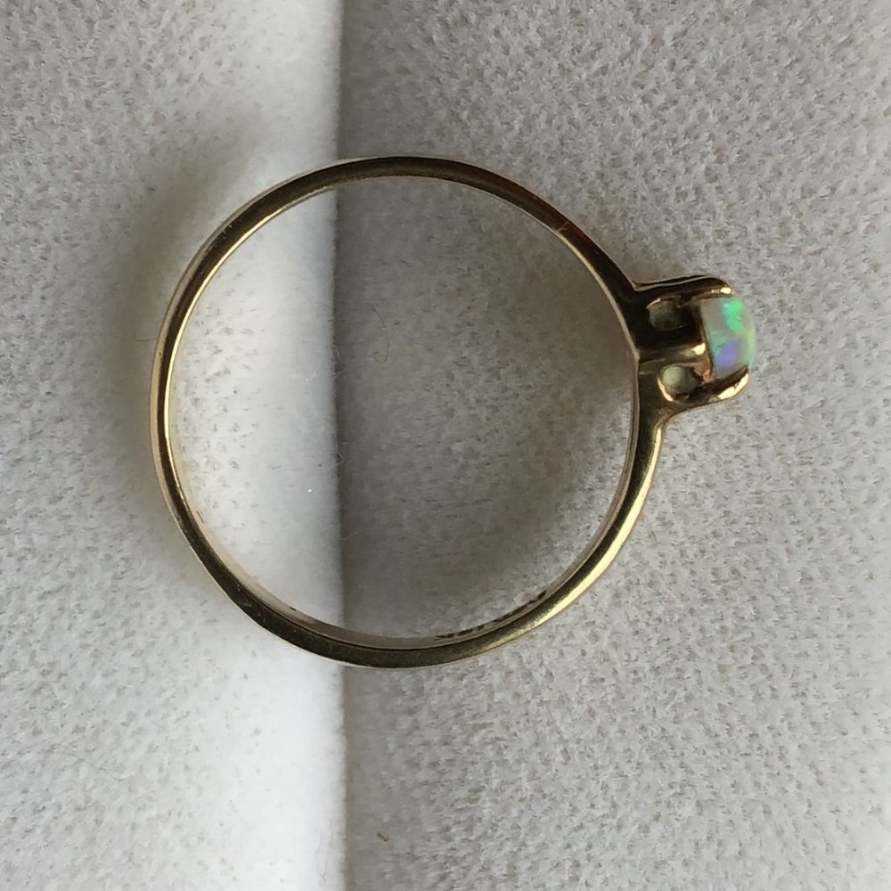 10K Gold & Natural Opal Vintage Ring - KSK - Picture 7 of 16